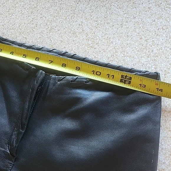 Cache Leather Pants Black Butter Soft Fully Lined Size 4 - Picture 3 of 15